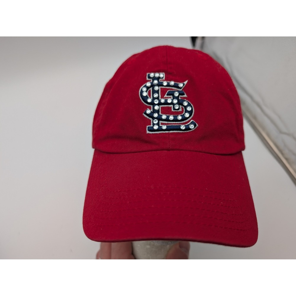 St Louis Cardinals Hat Twins Enterprise Red Rhinestone MLB Baseball Cap